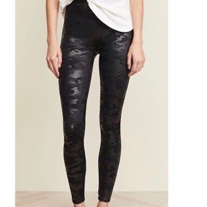 SPANX Faux Leather Camo Leggings